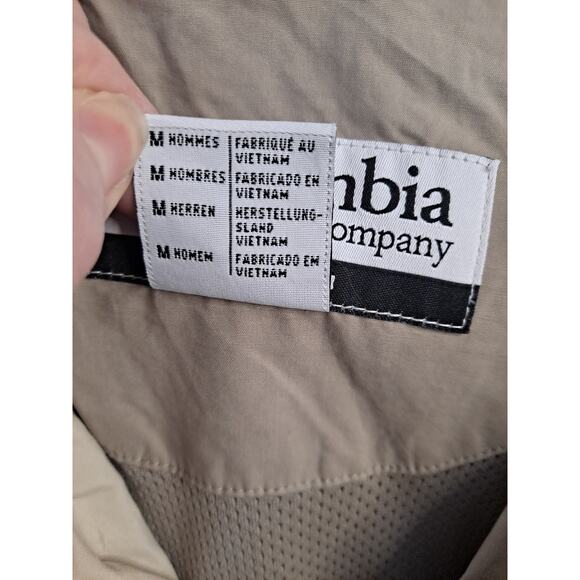 Columbia Mens Tan Poly-Cotton-Nylon Mesh Lining Zipper Long Sleeve Jacket Size M - Picture 3 of 10